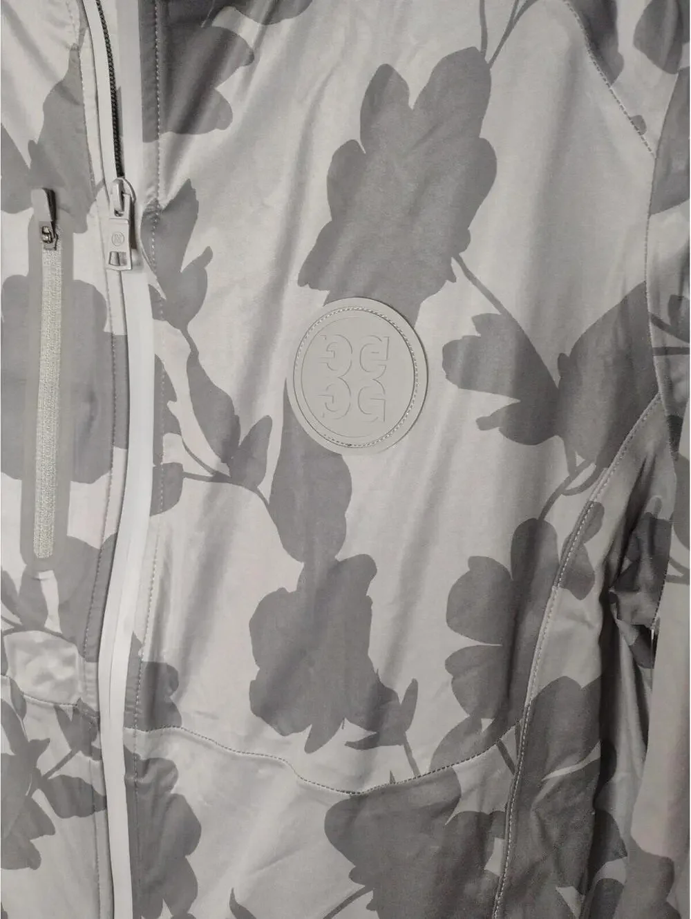 NWOT G/Fore Men's Gray Tonal Floral Weather Resistant Jacket Size Large